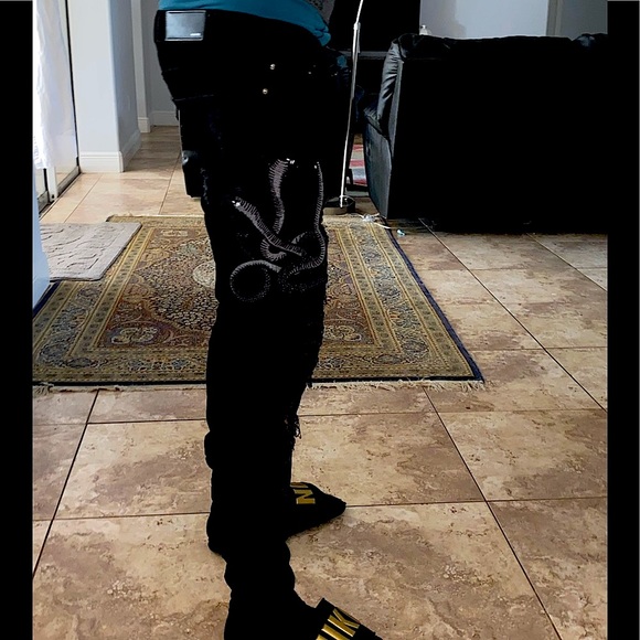 amiri snake jeans